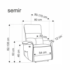 Relaxační křeslo SEMIR - žluté č.12