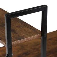 Stůl pracovní s regálem, MDF, dekor staré dřevo, černý kov GD-520 OLW