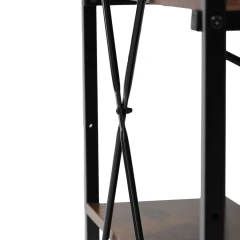 Stůl pracovní s regálem, MDF, dekor staré dřevo, černý kov GD-520 OLW