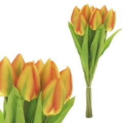 Tulipán - umělá kytice, 7 hlav, barva žlutá KN6121 YEL