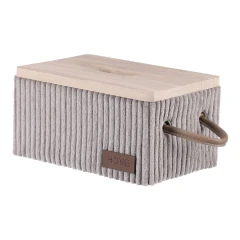 Koš prádelní - látkovýs víkem, šedý, cena za sadu 5 ks DT3000 GREY