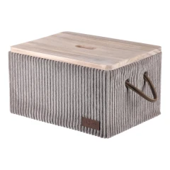Koš prádelní - látkovýs víkem, šedý, cena za sadu 5 ks DT3000 GREY