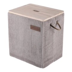 Koš prádelní - látkovýs víkem, šedý, cena za sadu 5 ks DT3000 GREY