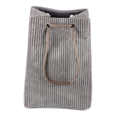 Koš prádelní - manšestr, stahovací, šedý DT3001 GREY