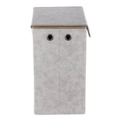 Koš látkový - skládací s víkem, vysoký, cappuccino DT3004 CAP