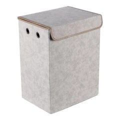 Koš látkový - skládací s víkem, vysoký, cappuccino DT3004 CAP