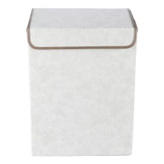 Koš látkový - skládací s víkem, vysoký, krémový DT3004 CRM