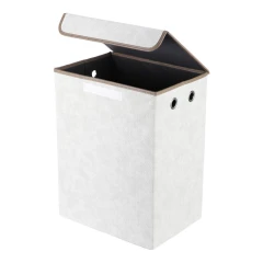 Koš látkový - skládací s víkem, vysoký, krémový DT3004 CRM