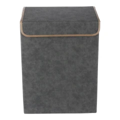 Koš látkový - skládací s víkem, vysoký, šedý DT3004 GREY
