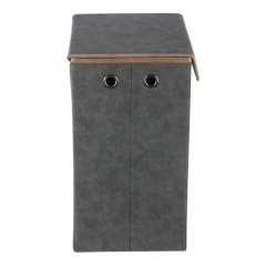 Koš látkový - skládací s víkem, vysoký, šedý DT3004 GREY