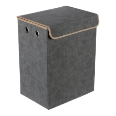 Koš látkový - skládací s víkem, vysoký, šedý DT3004 GREY