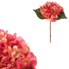 Hortenzie - umělý květ na stonku, růžová UKZ1006 PINK