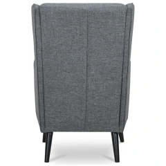 Křeslo, šedá látka, nohy buk AK-A1318 GREY2