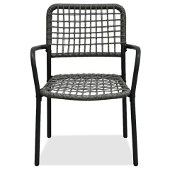 Zahradní set 1+2, stůl 60x60, židle umělý ratan barva antracit, kov antracit AZ-L1103 GREY
