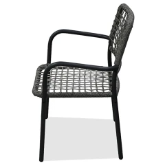Zahradní set 1+2, stůl 60x60, židle umělý ratan barva antracit, kov antracit AZ-L1103 GREY