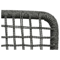 Zahradní set 1+2, stůl 60x60, židle umělý ratan barva antracit, kov antracit AZ-L1103 GREY
