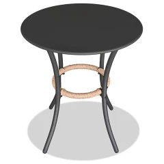 Zahradní set 1+2, stůl 60x60, židle umělý ratan barva přírodní, kov antracit AZ-L1103 NAT