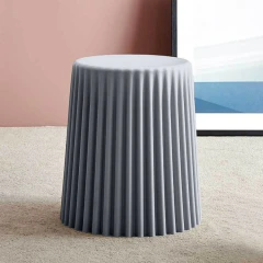 Taburet, světle šedá, plast, AKANIT