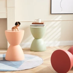 Taburet, zelená, plast, ABRAM