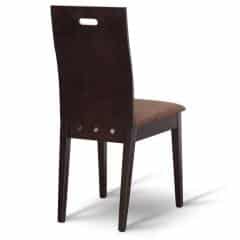 Dřevéná židle, wenge/látka tmavě hnědá, ABRIL