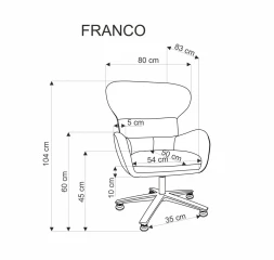 Křeslo FRANCO - béžové č.2