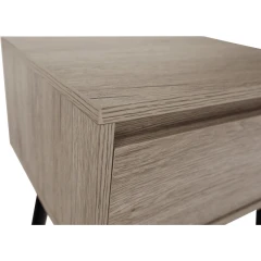 Příruční/noční stolek, dub/černá, ALYSANDRA TYP 1
