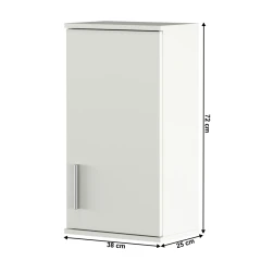 Závěsná skříňka, matná bílá LESSY NEW 04
