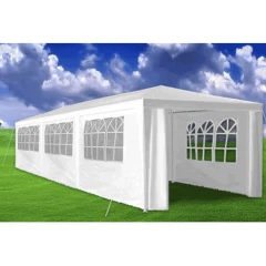 Zahradní párty stan, bílá, 3x9 m, TEKNO NEW TYP 3 + 8 bočních stran