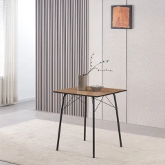 Jídelní stůl, dub artisan/černá, 70x70x75 cm, NALAK TYP 1