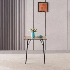 Jídelní stůl, dub artisan/černá, 70x70x75 cm, NALAK TYP 1