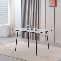 Jídelní stůl, bílá/černá, 120x75x75 cm, NALAK TYP 2