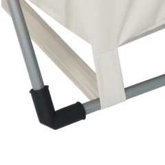 Látkový koš na prádlo, béžová/hnědá, LAUNDRY NEW TYP 2
