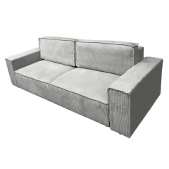 Rozkládací pohovka, světle šedá, HARPERA BIG SOFA