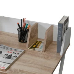 PC stůl, dub světlý/bílá, PSALMO