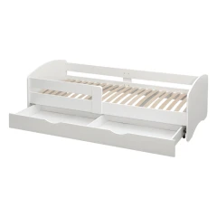 Postel s roštem a úložným prostorem 90x200, bílá, COCOLINO