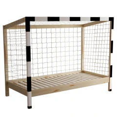 Montessori postel, přírodní/bílá/černá, 90x200, FUTAL