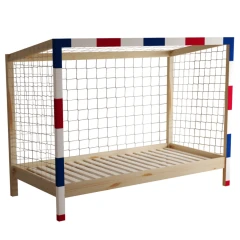 Montessori postel, přírodní/bílá/modrá/červená, 90x200, FUTAL