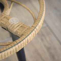Zahradní ratanový set, přírodní/béžová/černá, ARALY