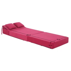 Skládací matrace/křeslo, 2v1, růžová magenta, PELOS