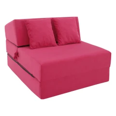 Skládací matrace/křeslo, 2v1, růžová magenta, PELOS