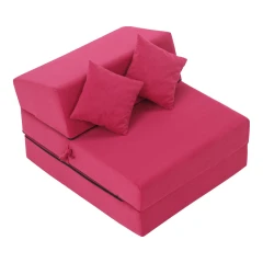 Skládací matrace/křeslo, 2v1, růžová magenta, PELOS