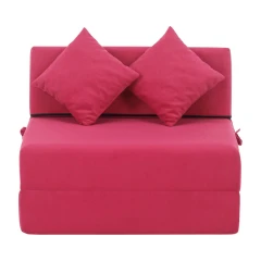 Skládací matrace/křeslo, 2v1, růžová magenta, PELOS