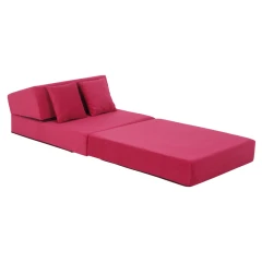Skládací matrace/křeslo, 2v1, růžová magenta, PELOS