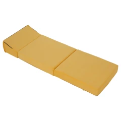 Skládací matrace/křeslo, 2v1, žlutá, PELOS