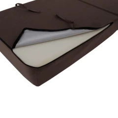 Skládací matrace/křeslo, 2v1, hnědá Taupe, PELOS