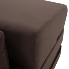 Skládací matrace/křeslo, 2v1, hnědá Taupe, PELOS