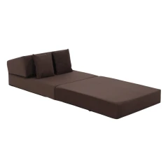 Skládací matrace/křeslo, 2v1, hnědá Taupe, PELOS