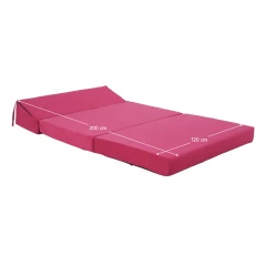 Skládací matrace/křeslo, 2v1, růžová magenta, VEDIS