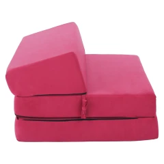 Skládací matrace/křeslo, 2v1, růžová magenta, VEDIS