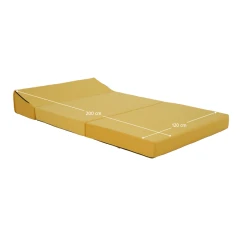 Skládací matrace/křeslo, 2v1, žlutá, VEDIS